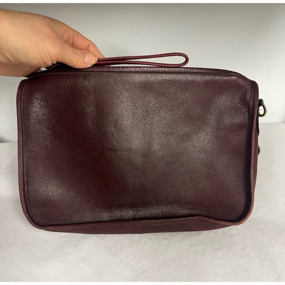 Classic Leather Crossbody Bag in Deep Burgundy - Picture 13 of 13